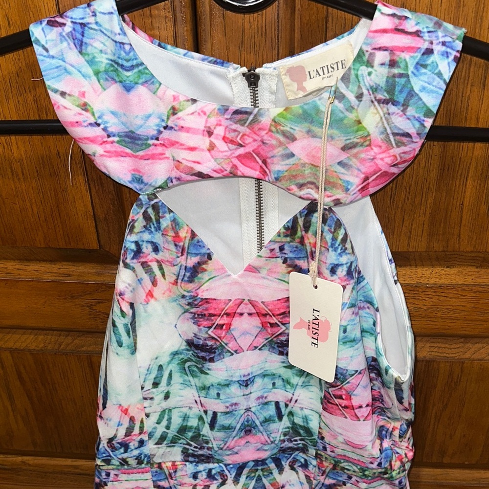 L'ATISTE Colorful Geometric Dress